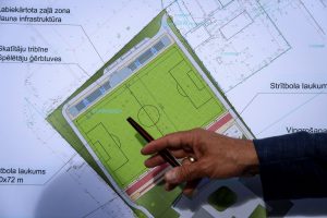 Pie Rīgas 75. vidusskolas plāno izbūvēt jaunu futbola stadionu un laukumu ar dažādām aktīvās atpūtas iespējām