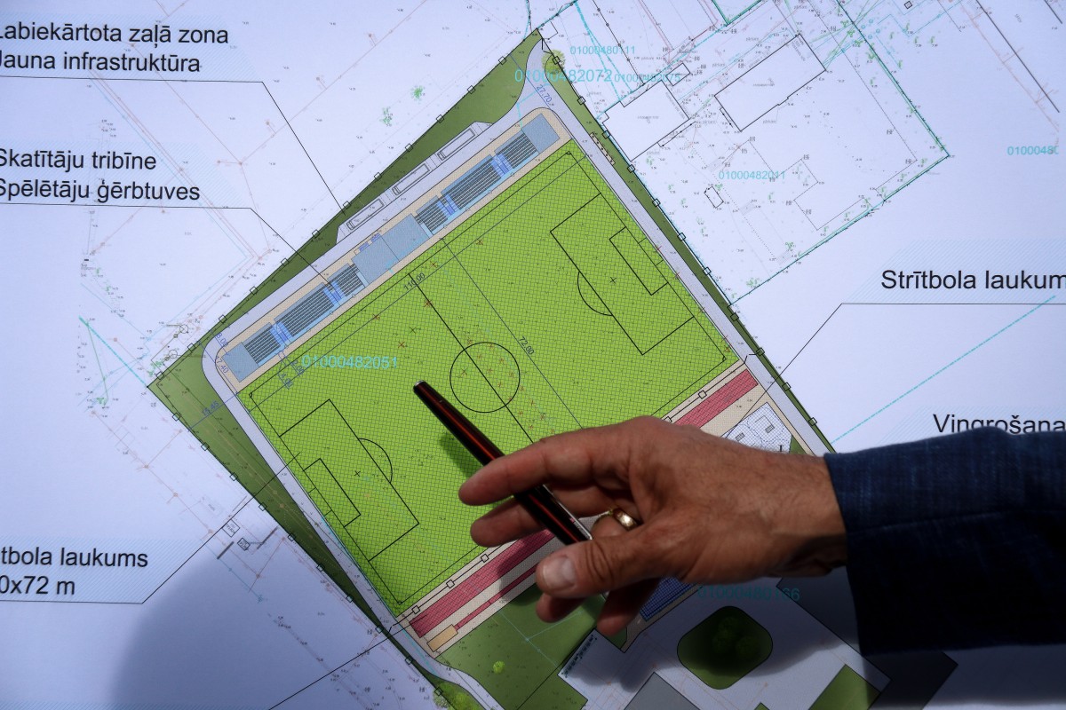Pie Rīgas 75. vidusskolas plāno izbūvēt jaunu futbola stadionu un laukumu ar dažādām aktīvās atpūtas iespējām