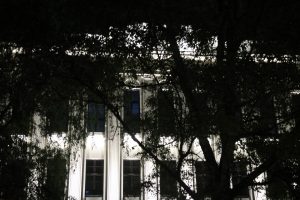 Pirmo reizi ieslēdz Rīgas Franču liceja atjaunotās vēsturiskās ēkas fasādes apgaismojumu