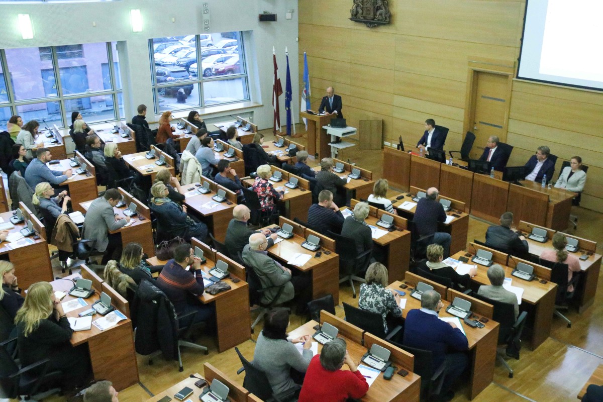 Informatīvais seminārs par Rīgas pašvaldības līdzfinansējumu kultūrvēsturiskā būvmantojuma saglabāšanai 2019. gadā pulcē vairāk nekā 130 interesentu