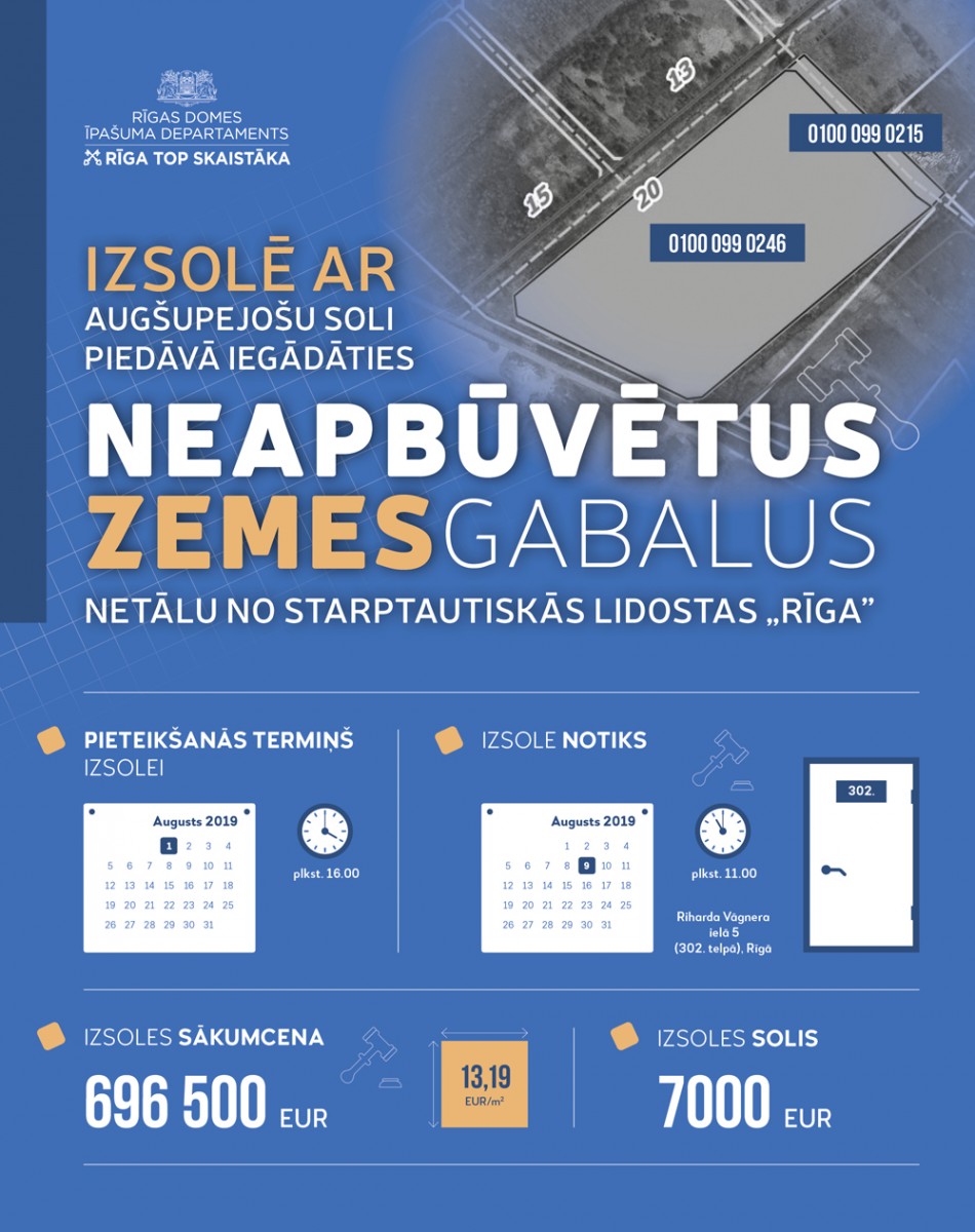 Līdz 1.augustam aicinām pieteikt dalību nekustamā īpašuma izsolē
