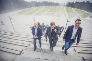 Mežaparka Lielās estrādes būvniecības B posma pirmajā kārtā ir izbūvēta arhitektu iecerētā “Sidraba birzs” dziesmu kalnā-13
