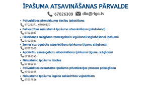 Īpašuma atsavināšanas pārvaldes kontaktinformācija