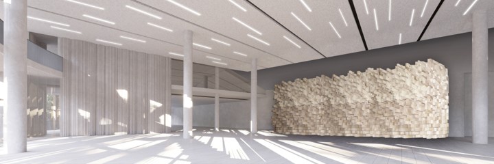 Koru telpas akustiskais koncepts