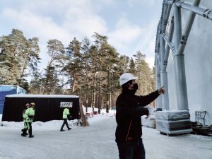 Turpinās Mežaparka Lielās estrādes noslēdzošie būvniecības darbi