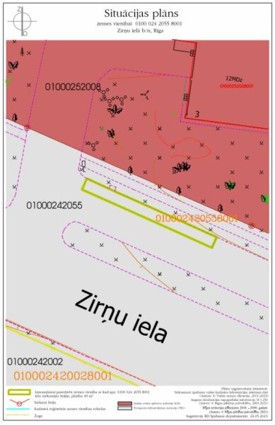 Neapbūvēta zemesgabala Zirņu ielā, Rīgā, kadastra apzīmējums 0100 024 2055 8001, pirmā nomas tiesību izsole