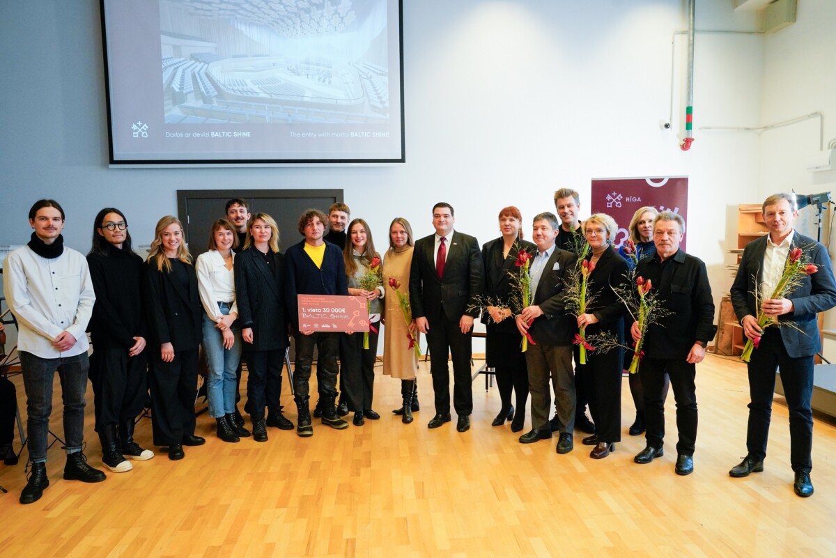 Rīgas filharmonijas starptautiskajā arhitektūras metu konkursā uzvaru gūst mets “Baltic Shine”