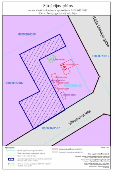 Neapbūvēta zemesgabala Kārļa Ulmaņa gatvē, Rīgā, kadastra apzīmējums 0100 082 2482, daļas “A” pirmā nomas tiesību izsole