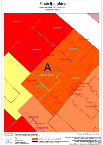 Neapbūvēta zemesgabala Matīsa ielā 46 k-2, Rīgā, kadastra apzīmējums 0100 033 2023, pirmā nomas tiesību elektroniskā izsole