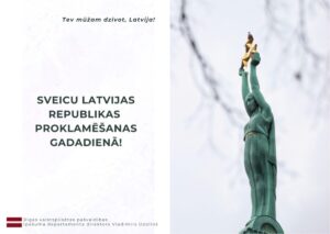 Sveiciens Latvijas Republikas Proklamēšanas gadadienā
