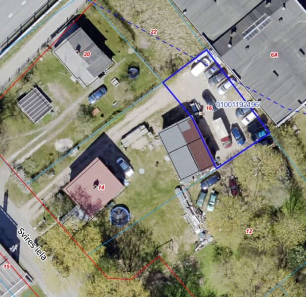 Zemes starpgabals Svīres ielā 16, Rīgā (kadastra apzīmējums 0100 119 2196)