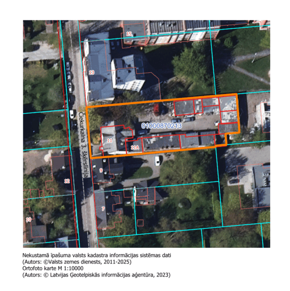 Nekustamie īpašumi Čiekurkalna 3. šķērslīnijā 11, Rīgā (kadastra Nr. 0100 087 0213 un kadastra Nr. 0100 587 0117) (Čiekurkalnā)