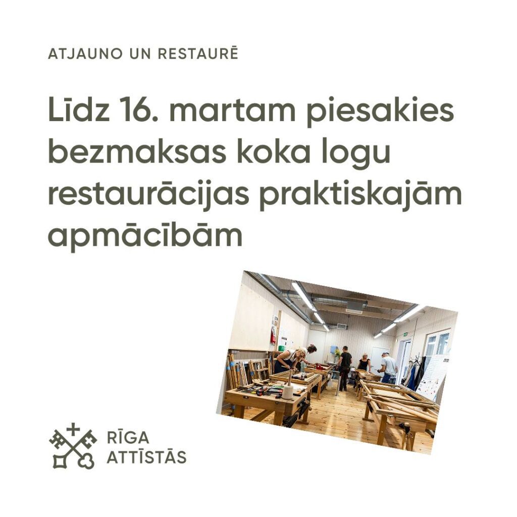 Līdz 16.martam piesakies bezmaksas koka logu restaurācijas praktiskajām apmācībām