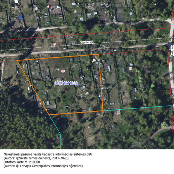 Neapbūvēta zemes vienība Šķembu ielā 20, Rīgā (Šķirotavas apkaimē)