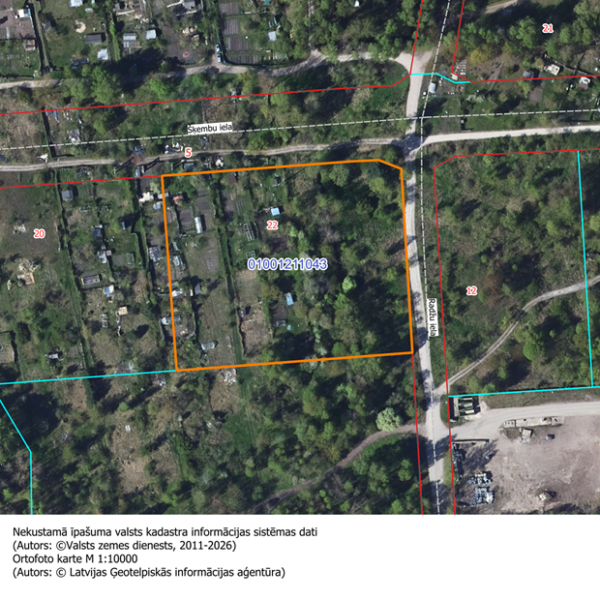 Neapbūvēta zemes vienība Šķembu ielā 22, Rīgā (Šķirotavas apkaimē)