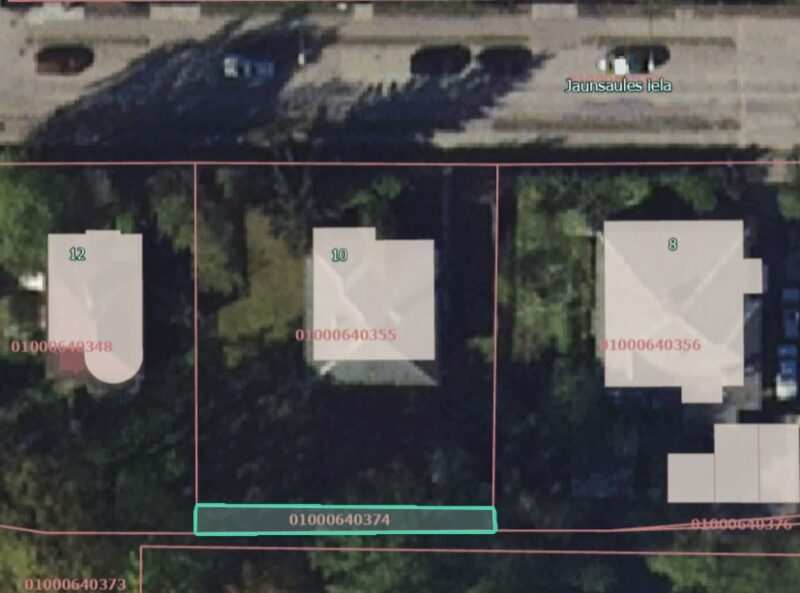 Zemes starpgabals bez adreses, Rīgā (kadastra Nr. 0100 064 0389; kadastra apzīmējums  0100 064 0374)
